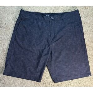 Quicksilver Amphibian Hybrid Water Repellent Shorts Men 38 Gray Pockets Light